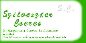 szilveszter cseres business card